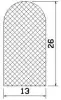 25213/CR-Neopren D-Profil