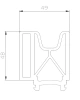 49 x 48 mm, PVC 65, schwarz, Nr. 1