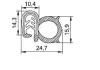 24,7/10,4 × 15,9/14,3 mm, EPDM 70 ± 5 Sh, schwarz