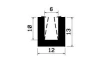 2301 – U-Profil, PVC 61, schwarz