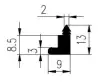 13/8,5 × 9 mm Silikon 60