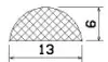 25537/EPDM65 D-Profil