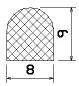 25442/EPDM65 D-Profil