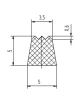 Profil 5 x 5 mm, PVC 61, schwarz