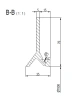 65 x 31 x 7000 mm, PVC 65, schwarz 