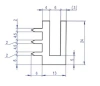 Profil 24 x 19 x 13 mm, PVC 61, schwarz