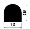 1201/D-EPDM70 D-Profil