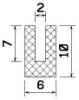 25158/EPDM65 U-Profil, schwarz