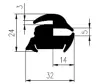 32x24/5 mm ŠKODA 1203, ADI-EPDM 70