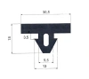 30,5 × 18/13 mm, TPE 65, schwarz
