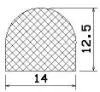 50360/mikroporöses EPDM-D-Profil