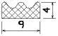 25084/mikroporöses EPDM – Kronen-Form, weiß