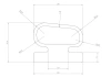 24 × 19,6 mm, PVC 65, schwarz