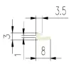 8x3/1 mm EPDM, weiß