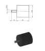 80 x 80 mm D / Typ 4 – Silentblock – M14 x 35