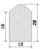 50570/EPDM65 D-Profil