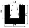 1898/EPDM65 U-Profil