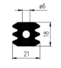 21 x 18 mm TPE65 – Fugenabdeck- 