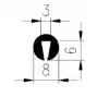 8 × 2,5 × 5,5 mm EPDM70