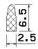 25411/EPDM65 D-Profil