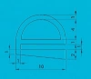 10 x 9 mm, PVC 46, schwarz, Profil V5