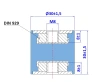 30 x 30 mm C / Typ 3 – Silentblock, 2 x Mutter M8, NR 45, 95181121.00 / 387008380
