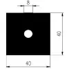 40 x 40 mm mit NBR-Dichtung 45