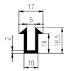 14 × 10 × 6 mm EPDM 70 U-Profil