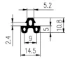 14,5/5,2 × 10,8 mm Silikon 60