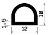 1758/EPDM65 D-Profil
