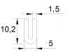 10 x 5 mm, PVC 65, schwarz 