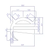 10,2 × 6,9 mm, PVC 46, schwarz, Profil V3,