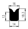 16/14 x 18,3 mm, Stärke 60 – Fugenabdeck-Belag