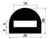 1699/EPDM65 D-Profil