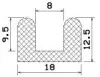 25502/EPDM65 U-Profil