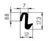17,3 x 12 x 7 mm PVC 80 grau