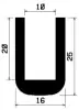0879/EPDM65 U-Profil