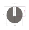 Profil 13 x 12,5 mm, PVC 65, schwarz