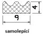 25084/Mikroporöse EPDM – Kronen-Form, weiß, selbstklebend 