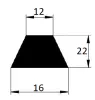 22 × 16 mm EPDM 70