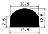 1870, 19,5 × 12,5 mm, PVC 65, schwarz