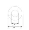 Profil Ø 60 × 2 mm, TPE 65, schwarz