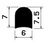 1593/EPDM70 D-Profil