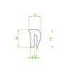 19 x 11 x 3 mm, EPDM 60, schwarz, U-Profil
