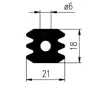 21 x 18 mm NBR45 – Fugenabdeck- 
