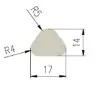 17 x 14 x 54 mm, Sil, grau