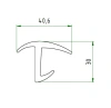40,6 x 30 mm, PVC 65, schwarz, Tor-