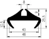 40/8 × 25,5 / EPDM 70 / H-Profil