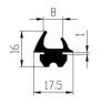 17,5/8 × 16 mm EPDM 60 – Fugenabdeck-