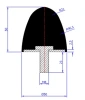 50 x 50 mm DP / Typ 6 – Konischer Silentblock ADI-NR 70 – 0702021930N